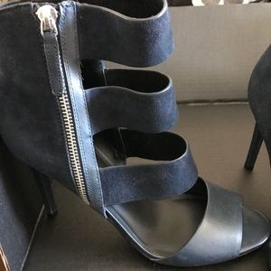 Charles David Blue Cutout Bootie Heels
